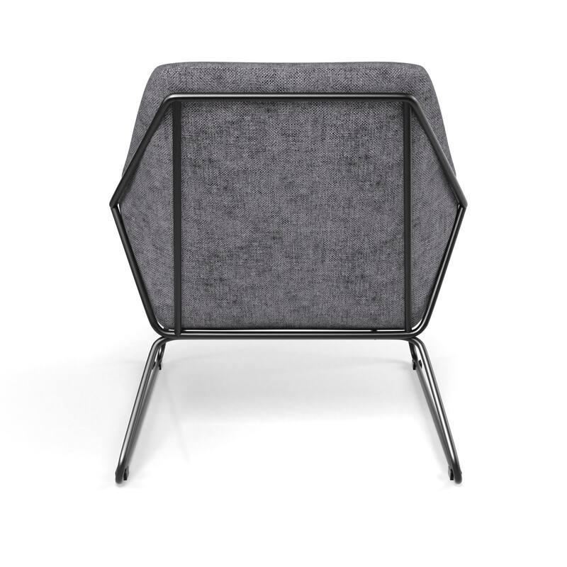 Concord Fabric Accent Chair with Black Powder Coated Sled Base