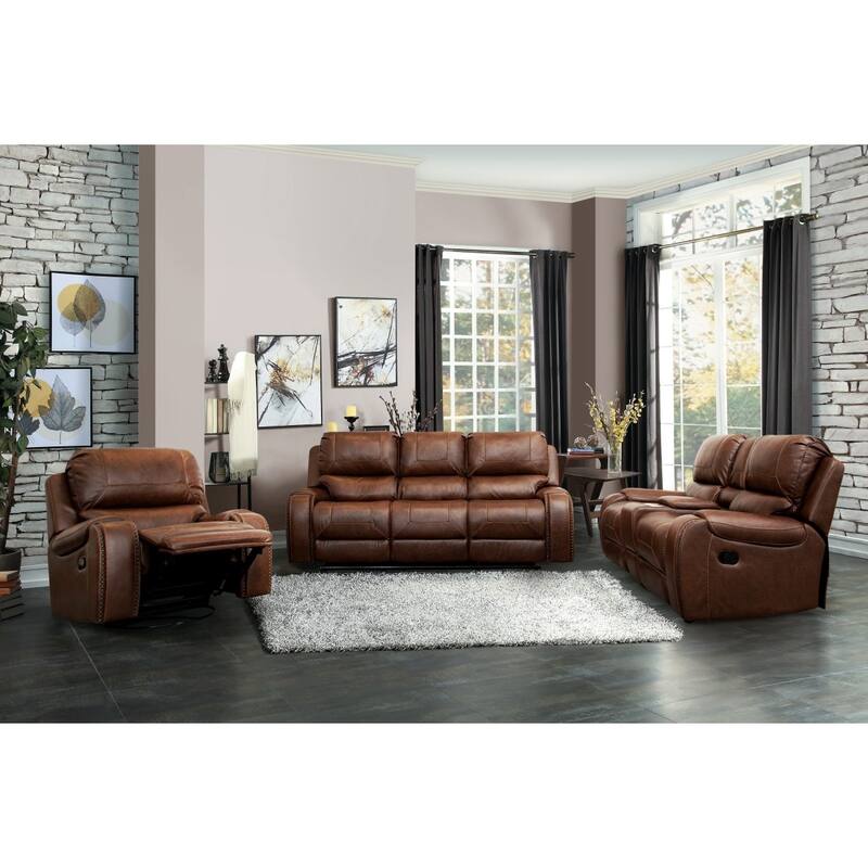 Demetra Brown Reclining Sofa