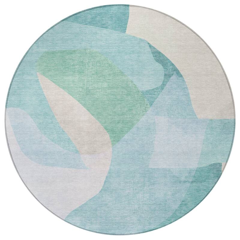 HomeRoots Abstract Transitional Rectangle Outdoor Rug
