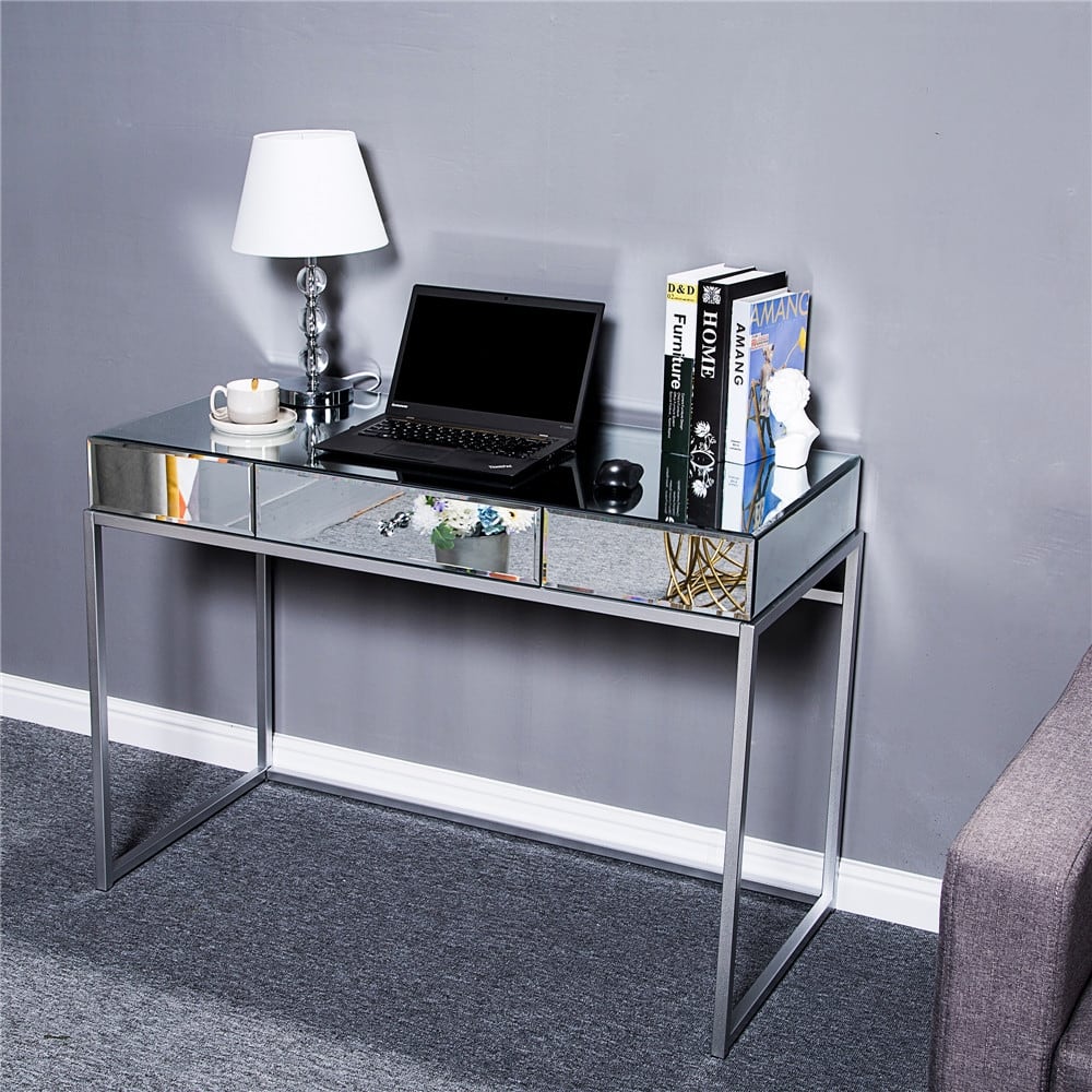 42" Iron Makeup Vanity Table Tube Feet--Mirror Table Dressing Table