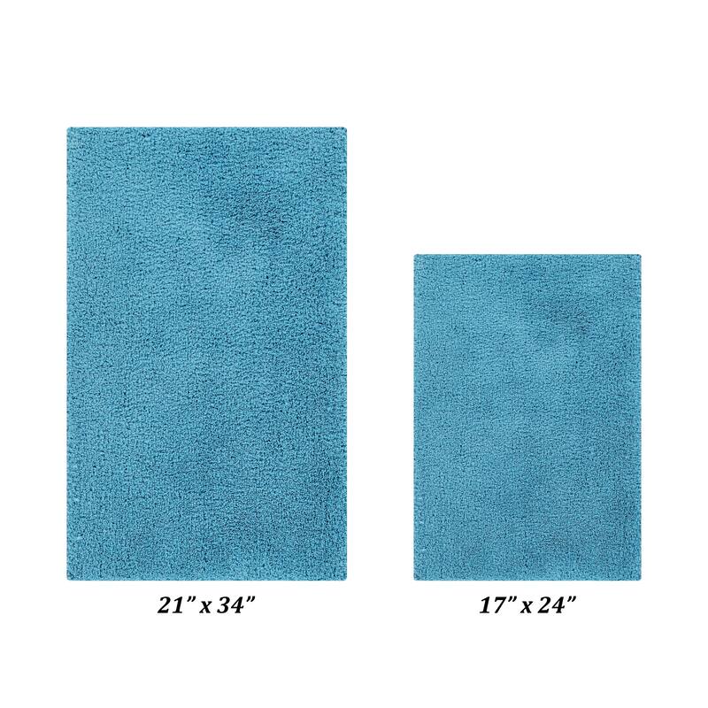 Better Trends Bath Rug Set 100% Micro Polyester Tufted Anti-Skid Latex Backing Bathroom Rugs for Shower, Sink Mats Micro Plush