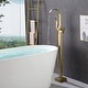 preview thumbnail 22 of 27, Floor Mounted Single Handle Clawfoot Tub Faucet with Hand shower - 8" x 48"