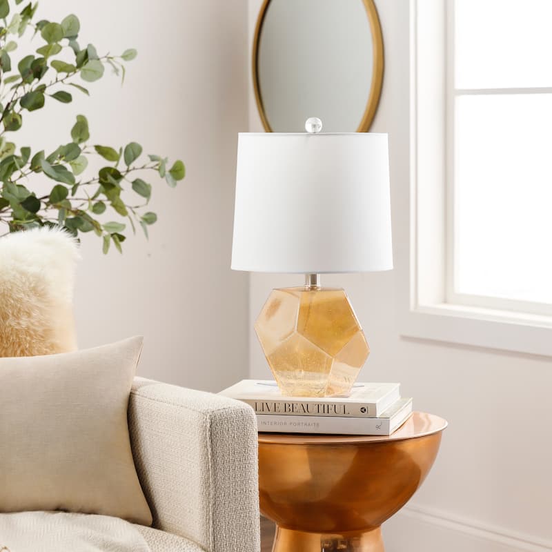 Artistic Weavers Eudorax Geometric Glass 19-inch Table Lamp - 19"H x 11"W x 11"D