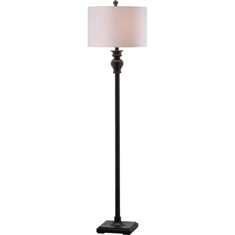 SAFAVIEH Lighting Latoya 61-inch Ebony Floor Lamp - 15"x15"x61" - Bronze - 15Wx15Dx61H