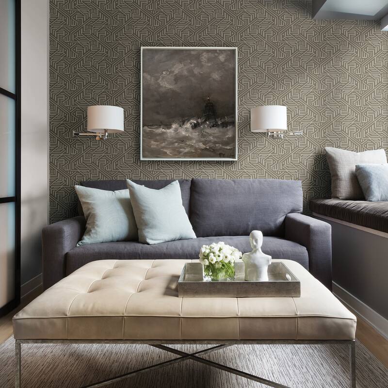 A-Street Prints Nambiti Brown Geometric Wallpaper