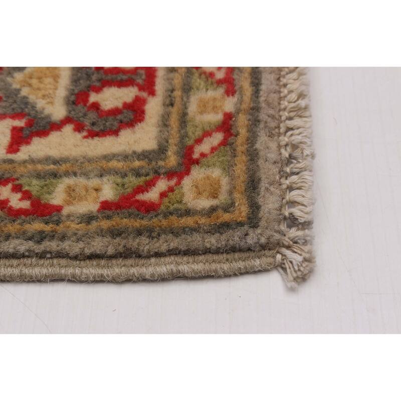 ECARPETGALLERY Hand-knotted Uzbek Ghazni Grey Wool Rug - 2'7 x 8'0