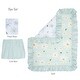 preview thumbnail 8 of 7, Lambs & Ivy Sweet Daisy Blue/White 3-Piece Floral Baby Crib Bedding Set