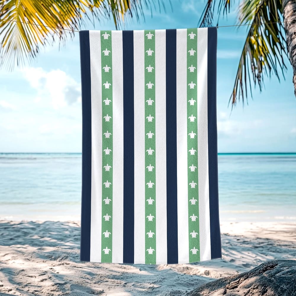 Shark Striped Beach Towel, Cabana Soft Swimming Towel, Pool Towel for Adults Women Men