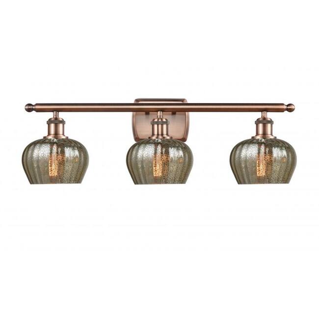 Innovations Lighting Fenton 3 Light 26" Wide Bathroom Vanity Light - Antique Copper / Mercury