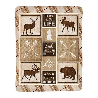 Country Farm Sherpa Blanket Cozy Throw