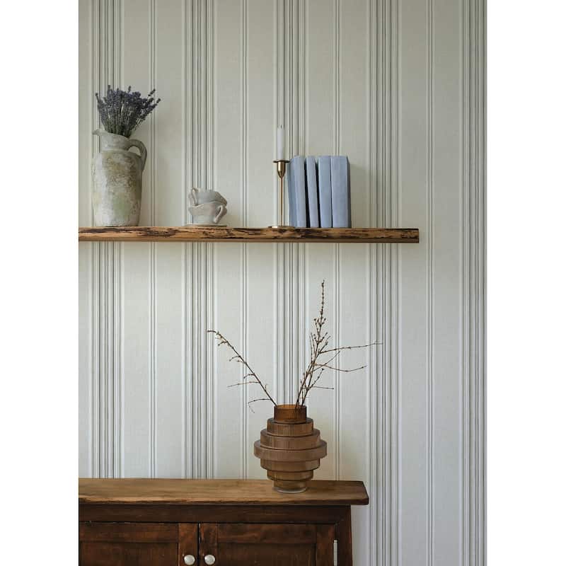 Chesapeake Calvados Grey Linen Stripe Wallpaper