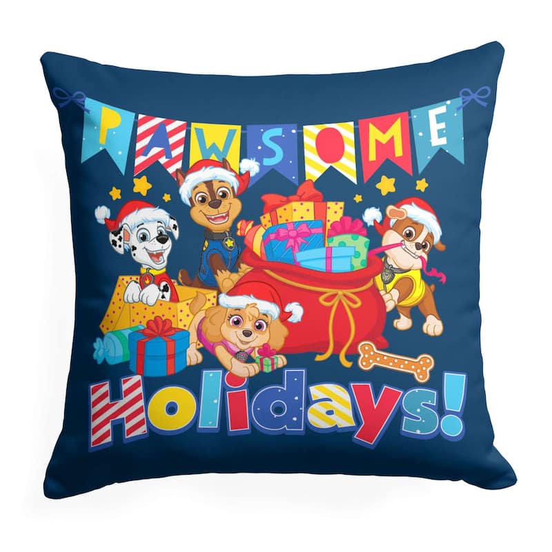 Nickelodeon Paw Patrol Pawsome Holidays 18 Inch Throw Pillow