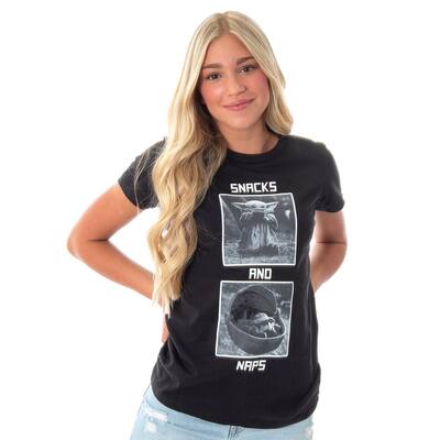 Star Wars The Mandalorian The Child Photo Album Snacks Naps Juniors Shirt