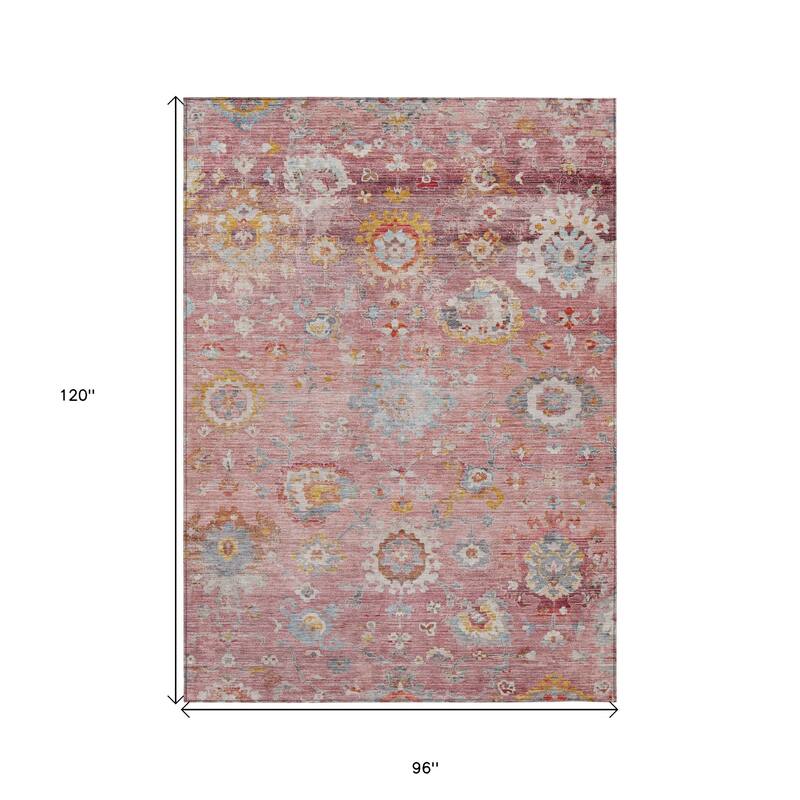 HomeRoots Floral Traditional Rectangle Outdoor Rug