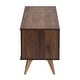 preview thumbnail 5 of 9, Graceland Mid-Century Modern Transitional Walnut Brown Finished Wood 2-Door TV Stand