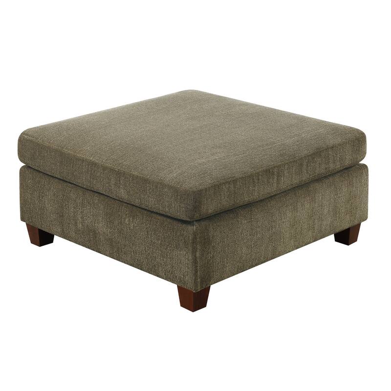 Contemporary 1pc OTTOMAN Chenille Fabric Modular Corner wedge Sofa Living Room Furniture