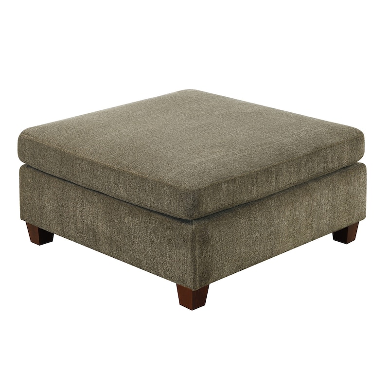 Modular Living Room Furniture Ottoman Ash Chenille Fabric 1pc Cushion Ottoman Couch