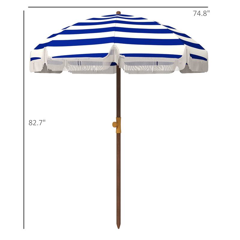 Portable Beach Umbrella with Ventilated Canopy