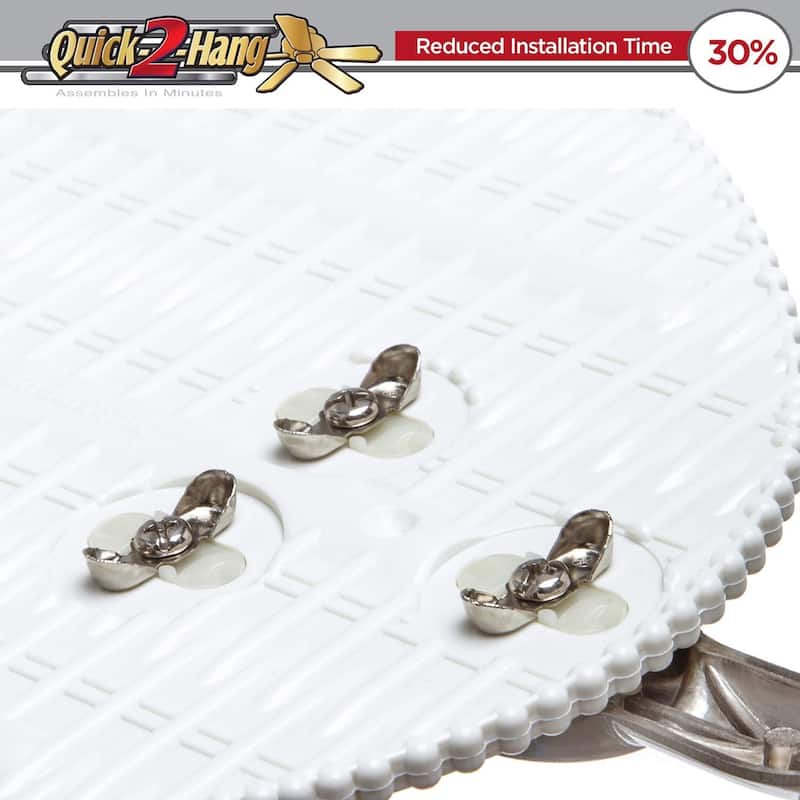 52" Honeywell Inland Breeze White Indoor/Outdoor Ceiling Fan with Light, Pull Chain, Weather Resistant Blades