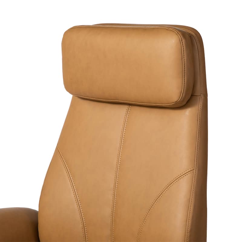 Glitzhome 49"H Modern Adjustable Swivel High Back Ergonomic Office Chair with Armrest and Extendable Footrest