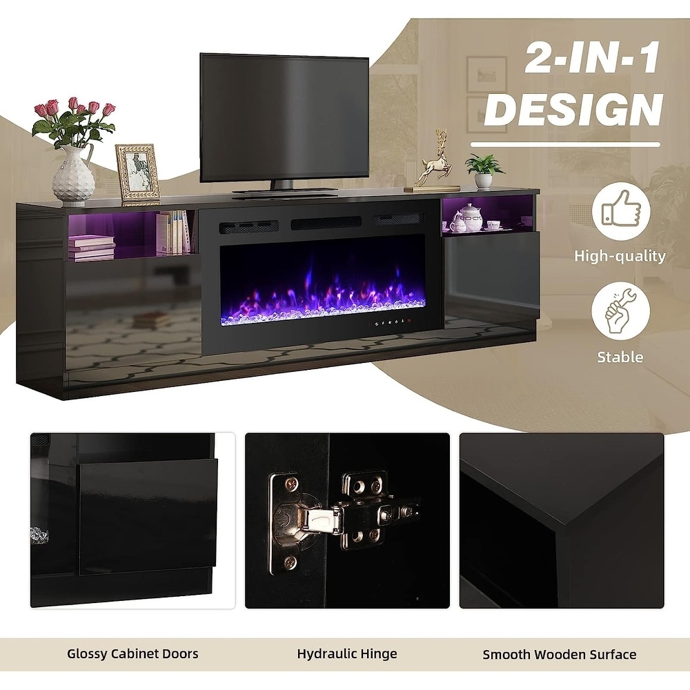 Fireplace tv top stand clearance sale