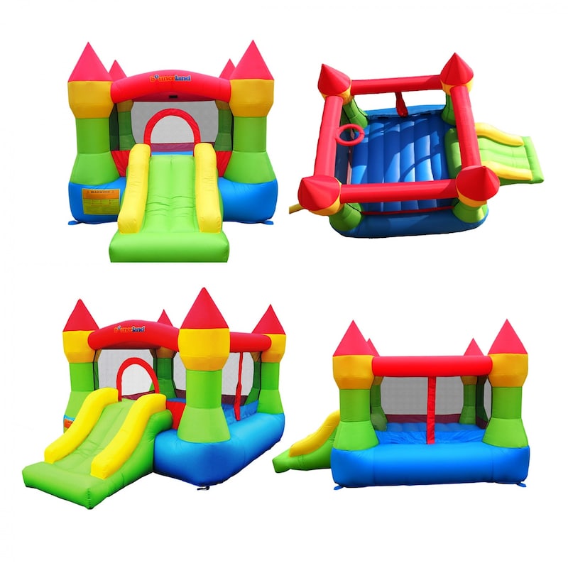 Bounceland Bounce House - Castle Bounce N' Slide w/hoop