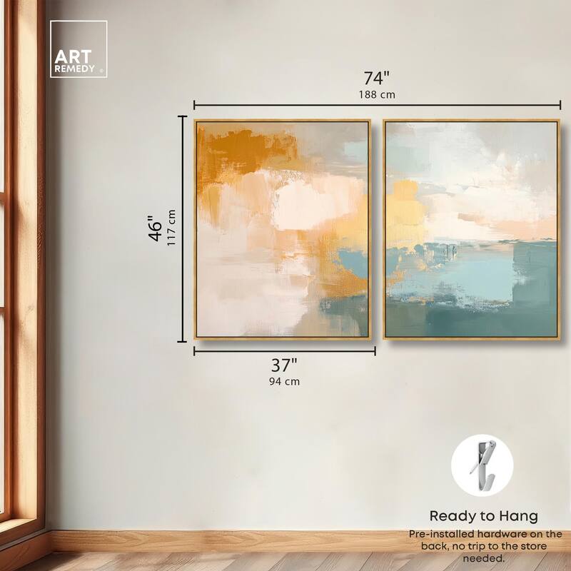 Muted Melody I Canvas Set of 2 by Art Remedy
