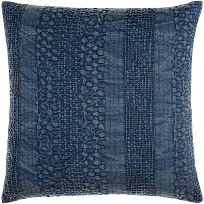 Livabliss Beth Waffle Washed Cotton Solid Color Throw Pillow.