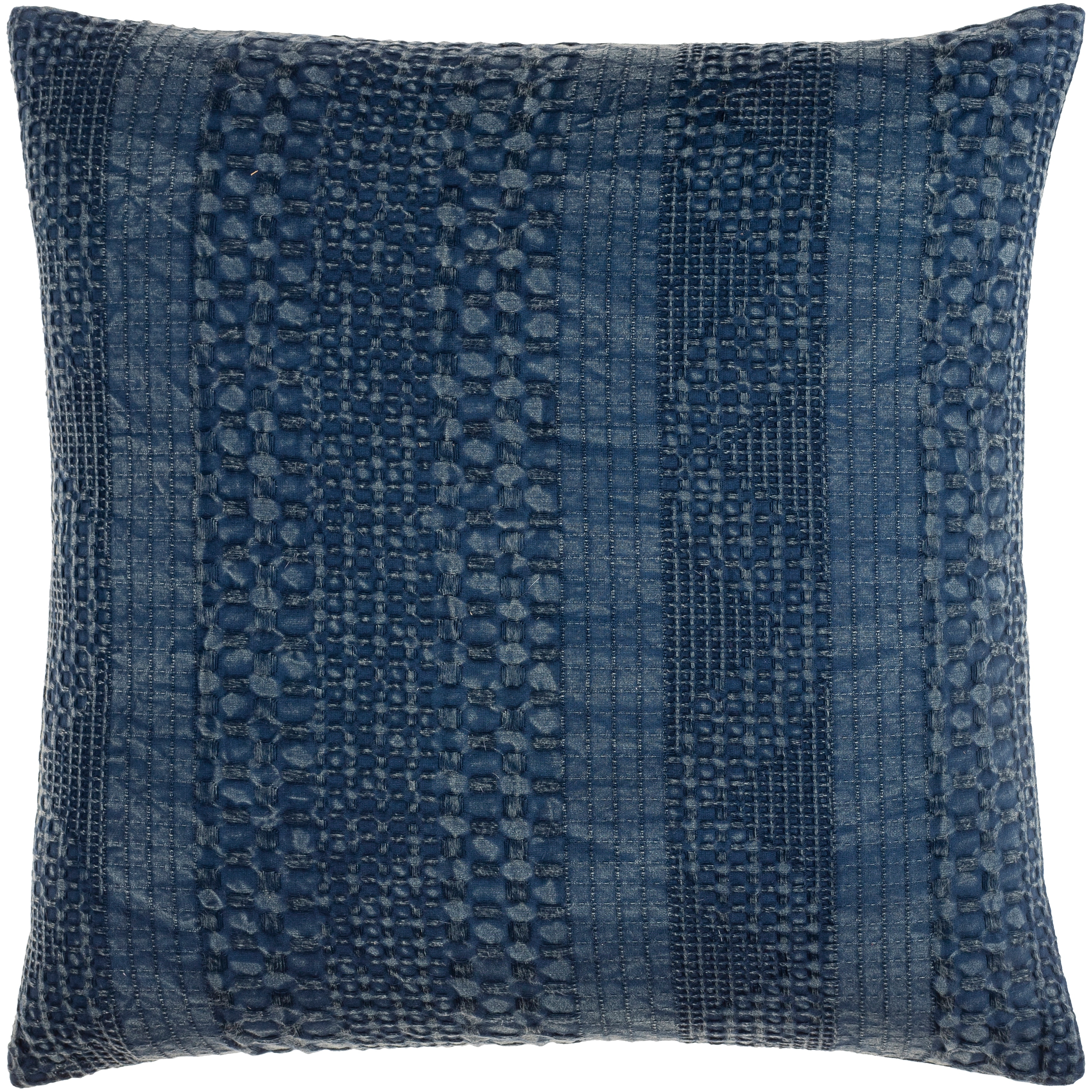 Livabliss Beth Waffle Washed Cotton Solid Color Throw Pillow.