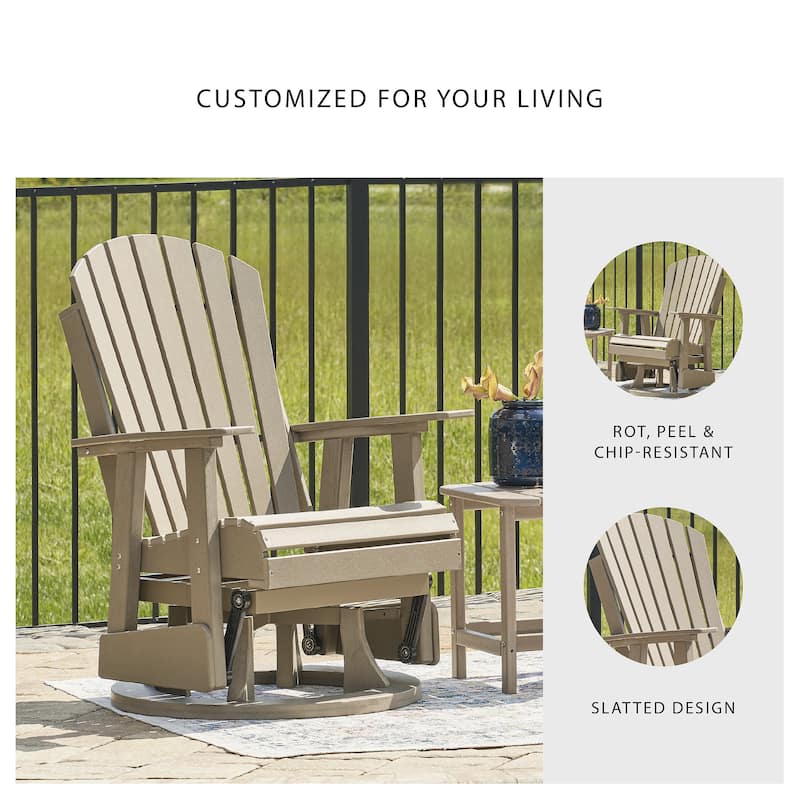 Signature Design by Ashley Hyland wave Outdoor Swivel Glider Chair - 30.88" W x 30.5" D x 41.63" H