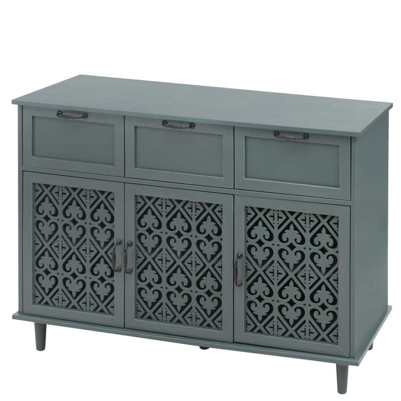 American Style Wood Sideboard Buffet Cabinet with Storage