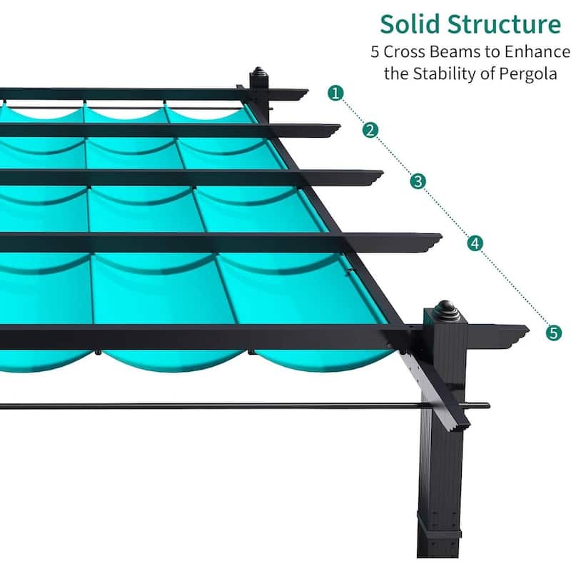 10×10 FT Heavy Duty Outdoor Pergola Gazebo for Patio, Backyard & Poolside