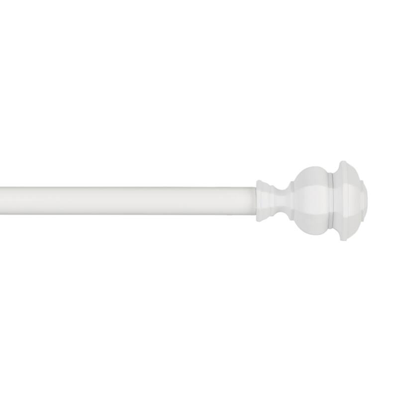 Lauren Ralph Lauren Welford 1" Adjustable Window Curtain Rod and Finial Set