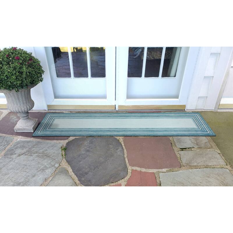 Liora Manne Carmel Multi Border Indoor/ Outdoor Area Rug