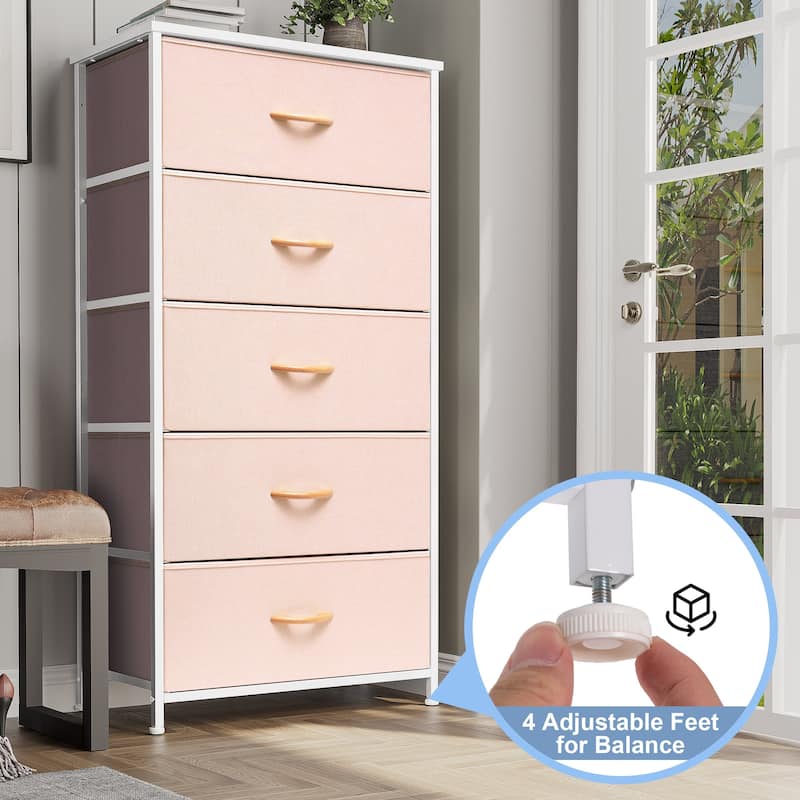 5 Drawers Vertical Dresser Storage Tower Organizer Unit for Bedroom