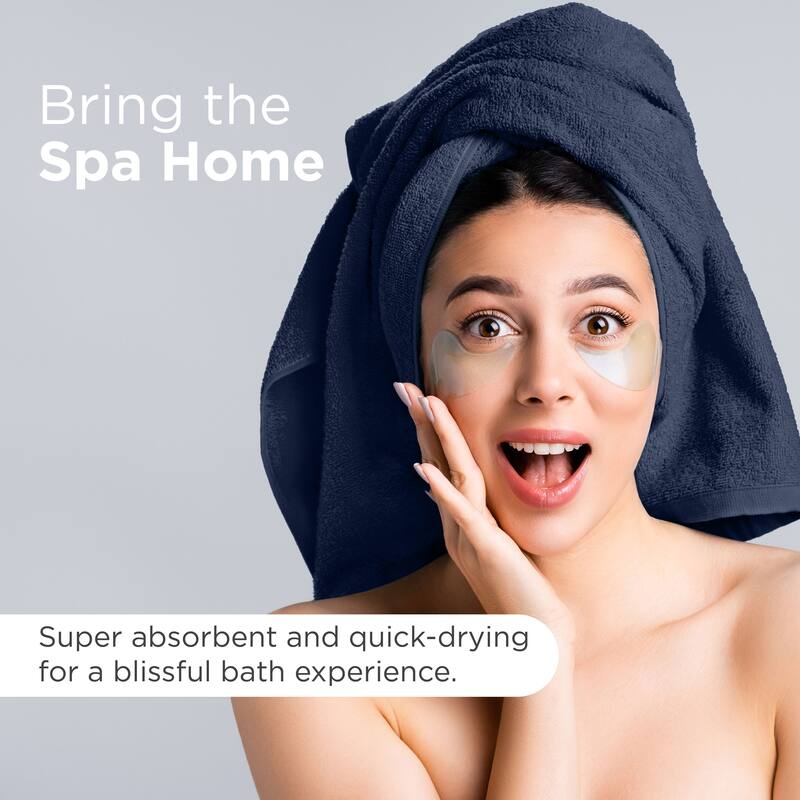 Superior Miami 100% Cotton 6-Piece Towel Set - Lightweight & Quick Drying