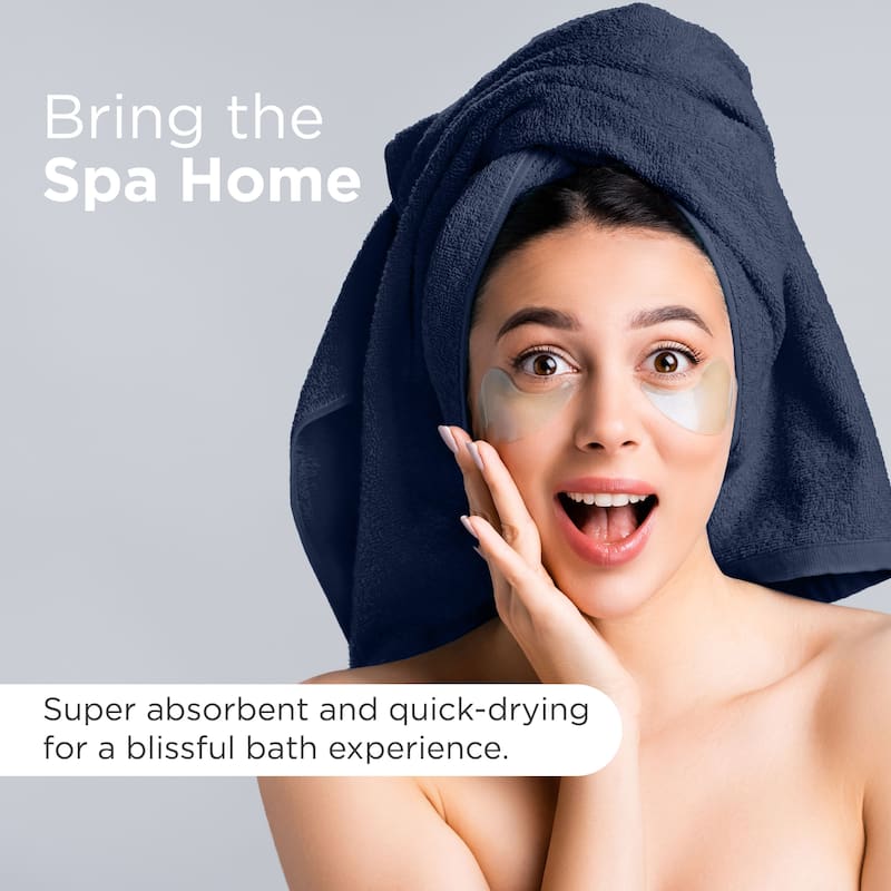 Superior Miami 100% Cotton 6-Piece Towel Set - Lightweight & Quick Drying