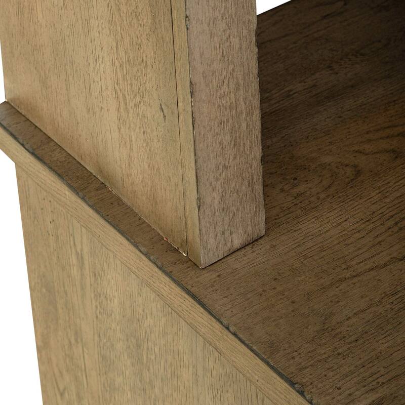 Americana Farmhouse Dusty Taupe Credenza and Hutch