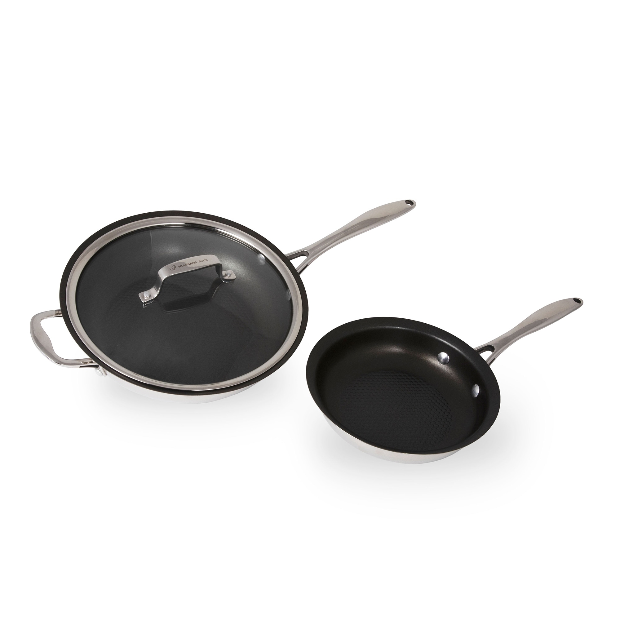 Wolfgang Puck 3 Piece Stainless Steel Skillet Set Scratch