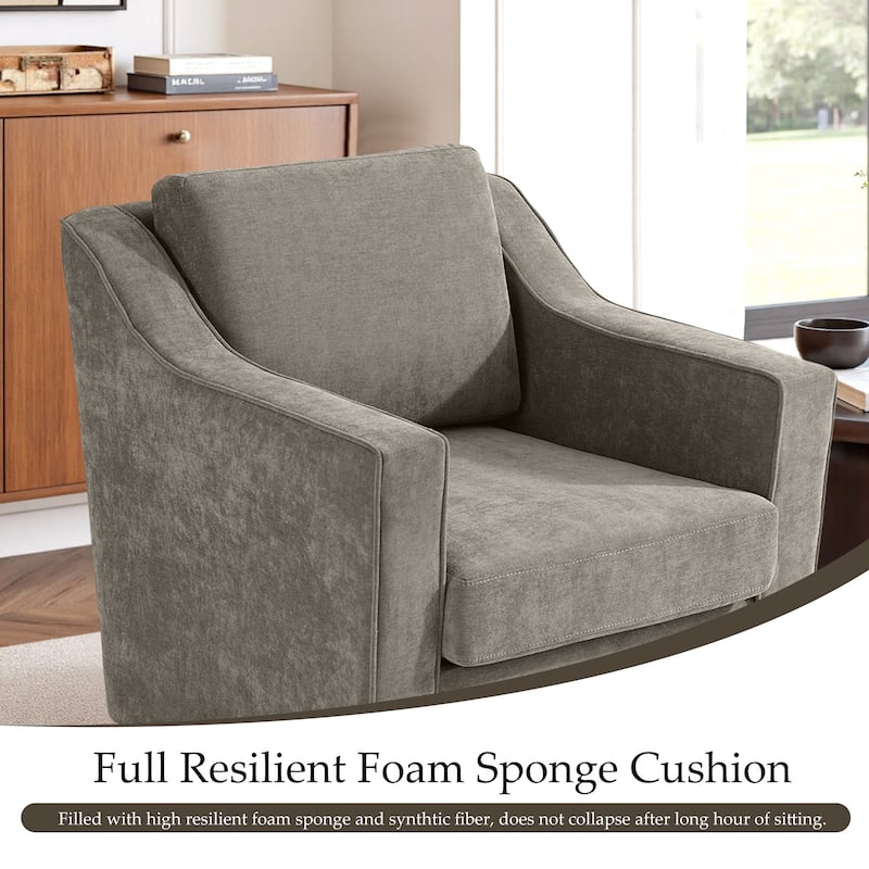 Modern 30.5" W Swivel Armchair Accent chair