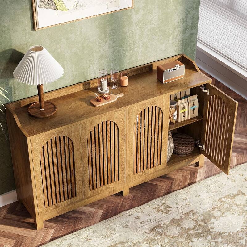 Freestanding Sideboard Storage Cabinet with Doors for Living Room
