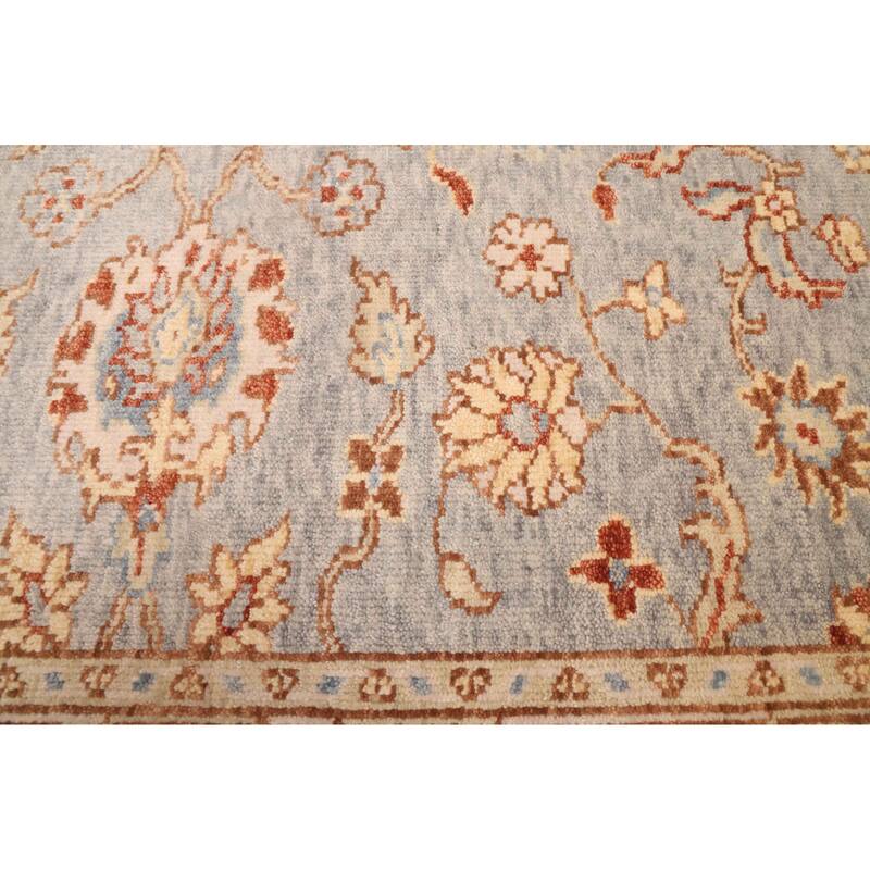 ECARPETGALLERY Hand-knotted Finest Oushak Light Blue Wool Rug - 5'1 x 7'11