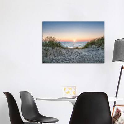 iCanvas "Dune beach at sunset" by Jan Becke Canvas Print