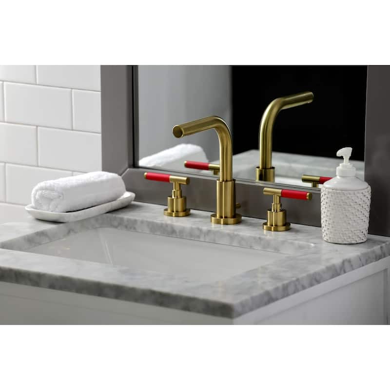 Kingston Brass Kaiser 1.2 GPM Deck Mounted Widespread Bathroom Faucet