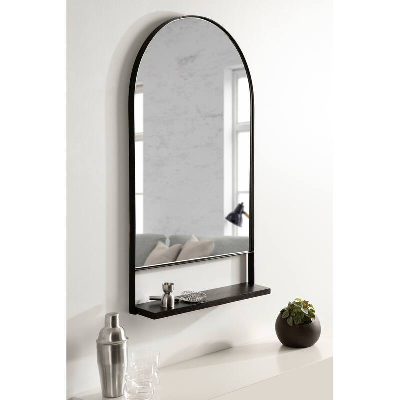 Kate and Laurel Chadwin Wall Mirror with Shelf