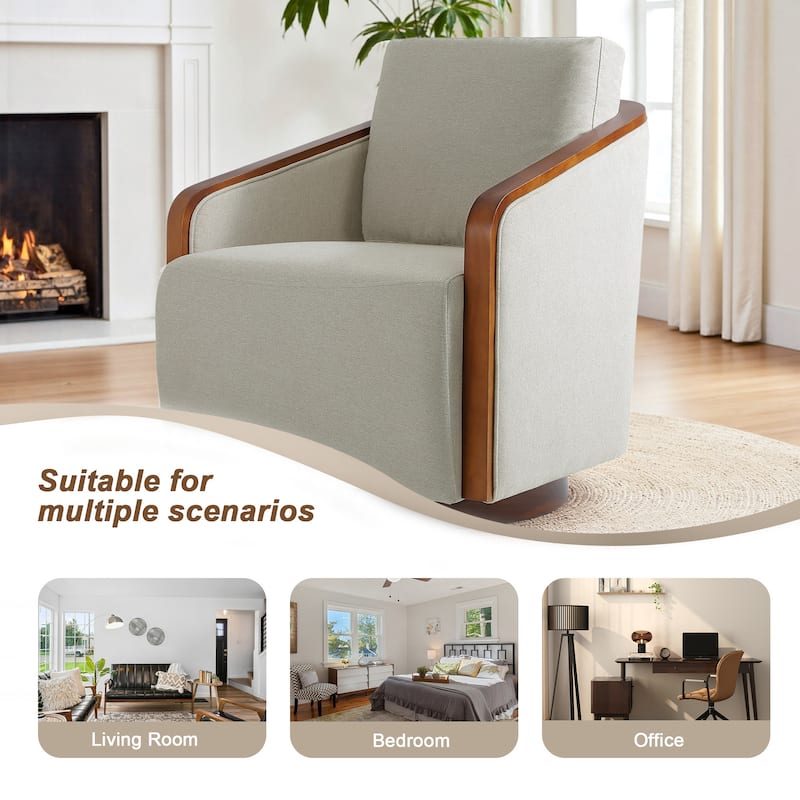 Modern Upholstered Swivel Accent Chair