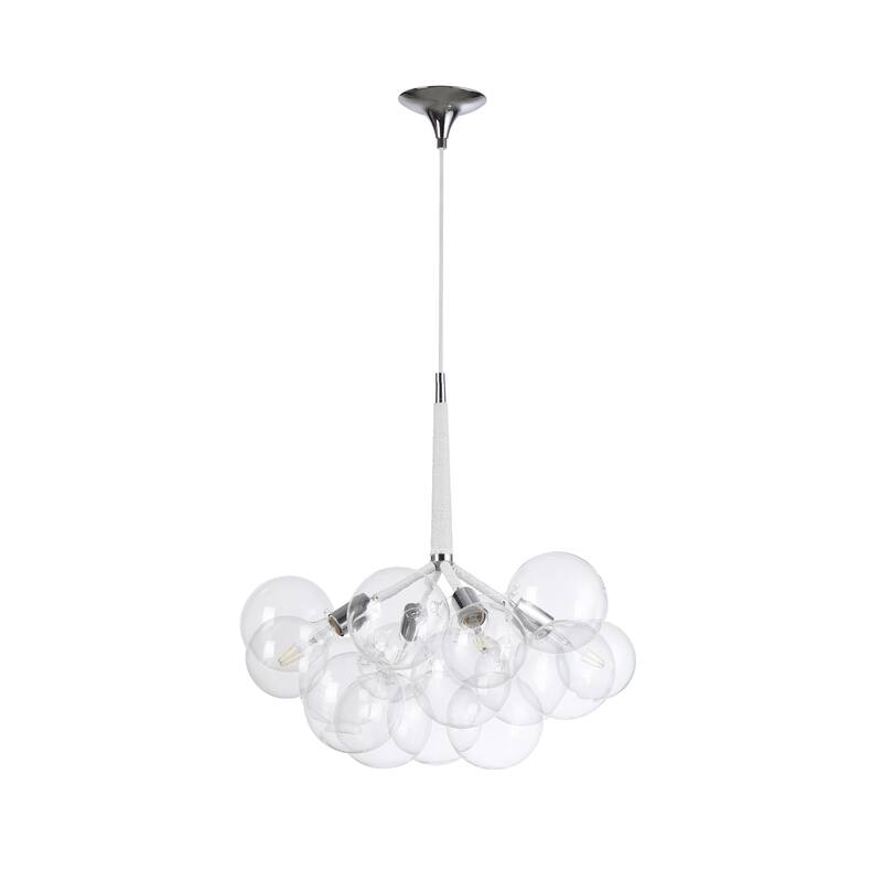 4-Light Cluster Chandelier 20pcs Glass Globe Bubbles Lamp