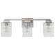Modern Brushed Nickel 3-Light Up and Down Bathroom Vanity Light - Bed ...