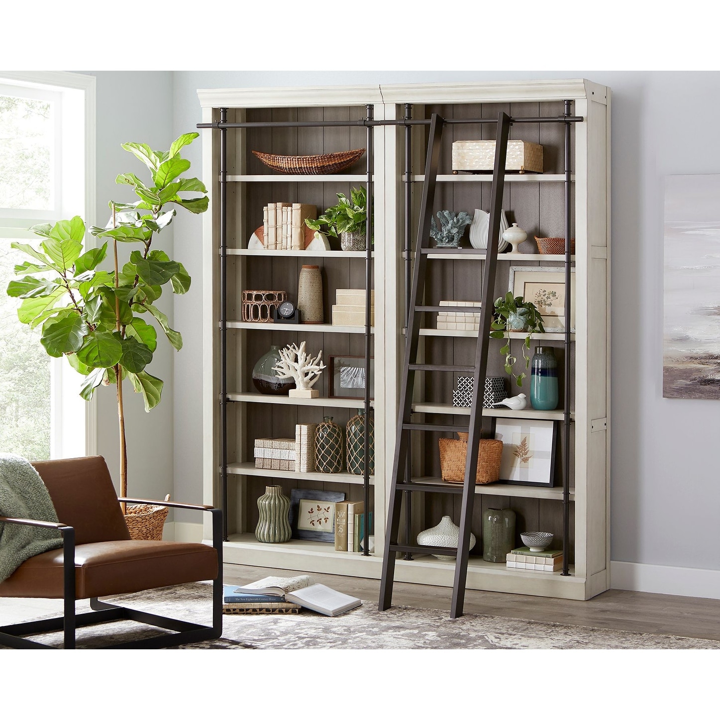 Fully Assembled 8' Tall Bookcase, Storage Organizer, Display Shelf