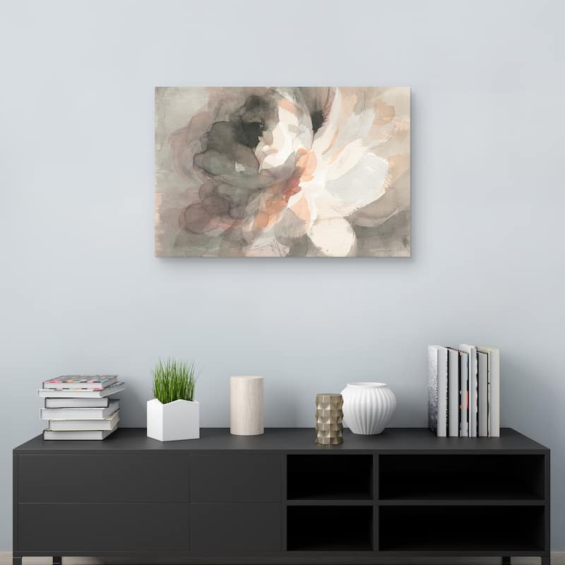 Abstract Peony Crop by Danhui Nai Canvas Art Print